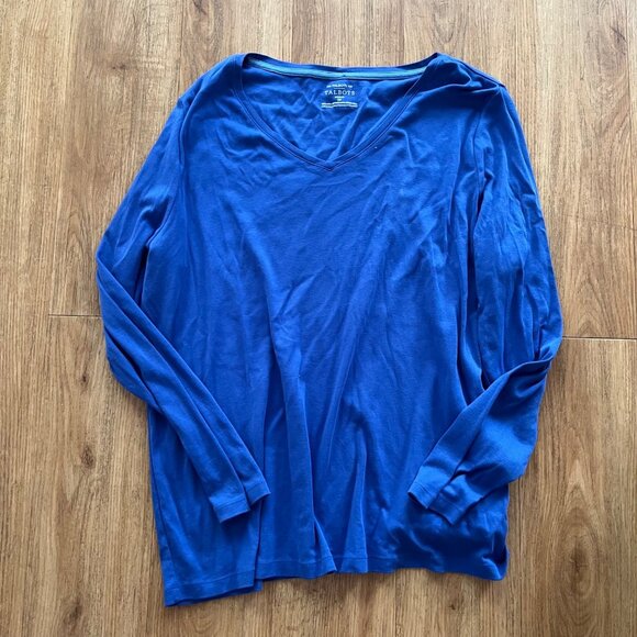 Talbots The Talbots Tee Basic Long Sleeve Top Blue Women’s Size 2x - Picture 2 of 6